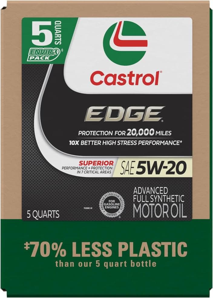 Castrol EDGE 5W-20 Advanced Full Synthetic Motor Oil (5 Quarts) - 41% Off