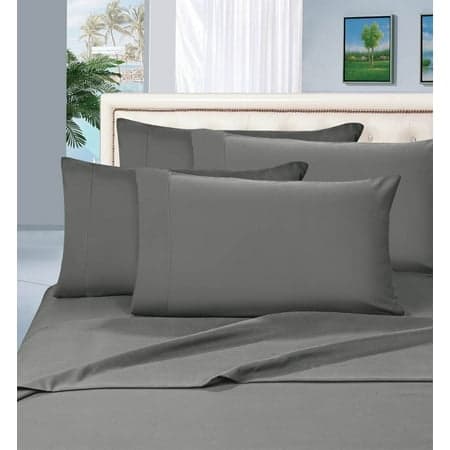 Bed Sheet Set 4-Piece Bed Sheet set Deep Pocket Queen Grey