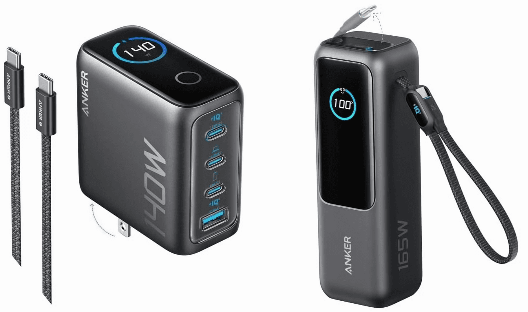 Anker 140W MAX 4-Port USB C Laptop Charger & 25000mAh 4-Port Power Bank Walmart