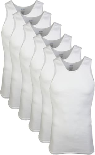 Gildan Men's A-Shirts Tanks 6-Pack - 35% Off