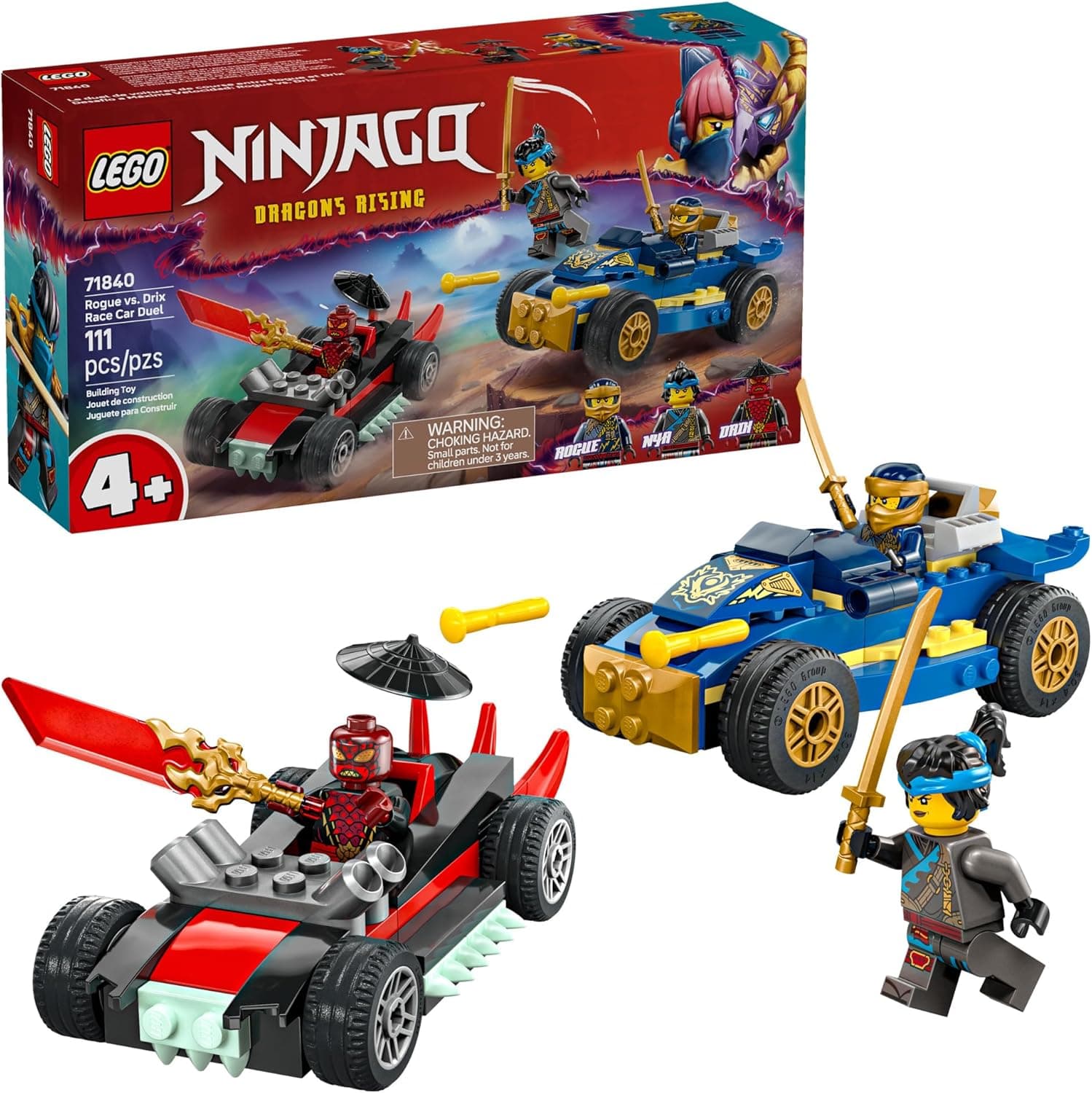 Race into Action with LEGO NINJAGO Rogue vs. Drix Race Car Duel