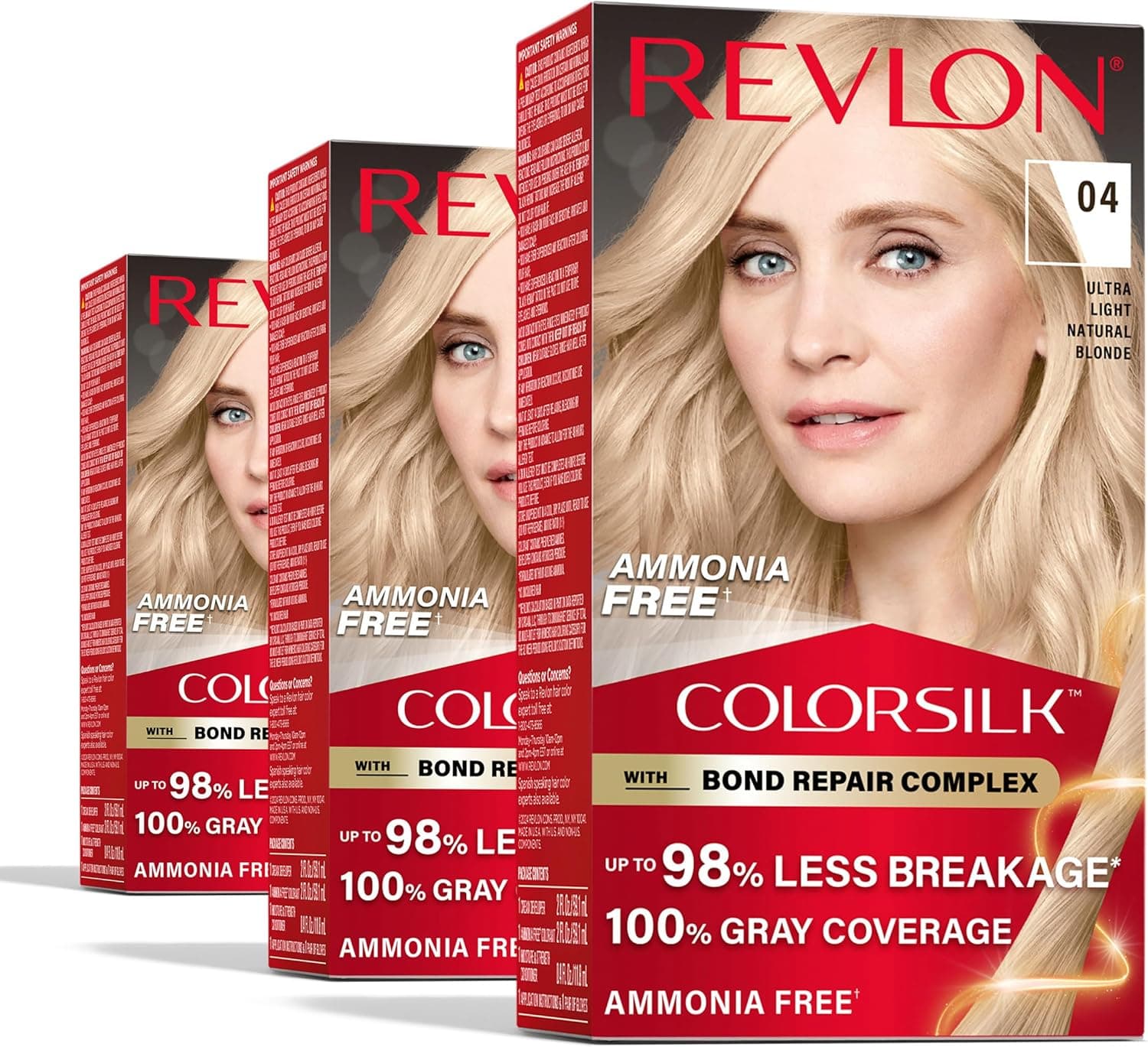 Revlon ColorSilk Blonde Permanent Hair Color (Pack of 3)