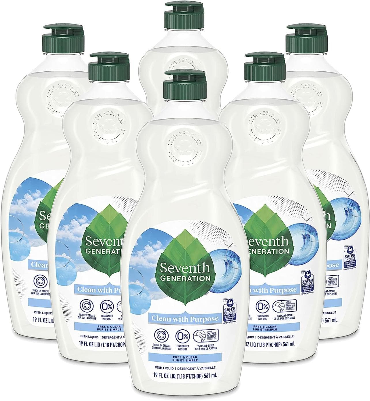 6-Pack 19oz Seventh Generation Ultra Power Plus Liquid Dish Soap Amazon