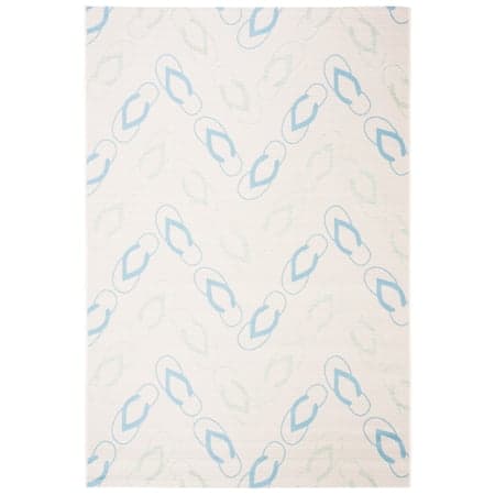 Safavieh Courtyard Ulric Chevron Indoor/Outdoor Area Rug, Beige/Aqua, 5'3" x 7'7"