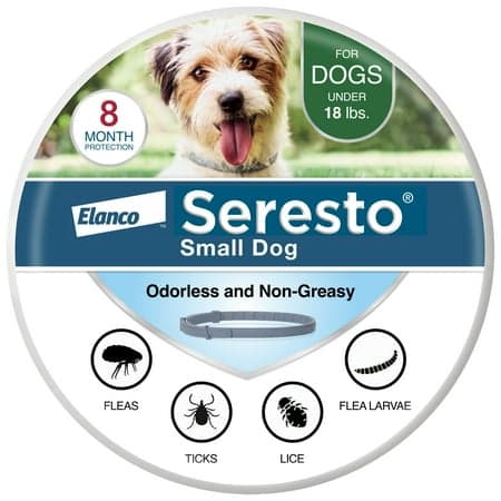 Seresto Flea & Tick Collar For Dogs Up to 18 lbs., Vet-Recommended, 8 Month Protection