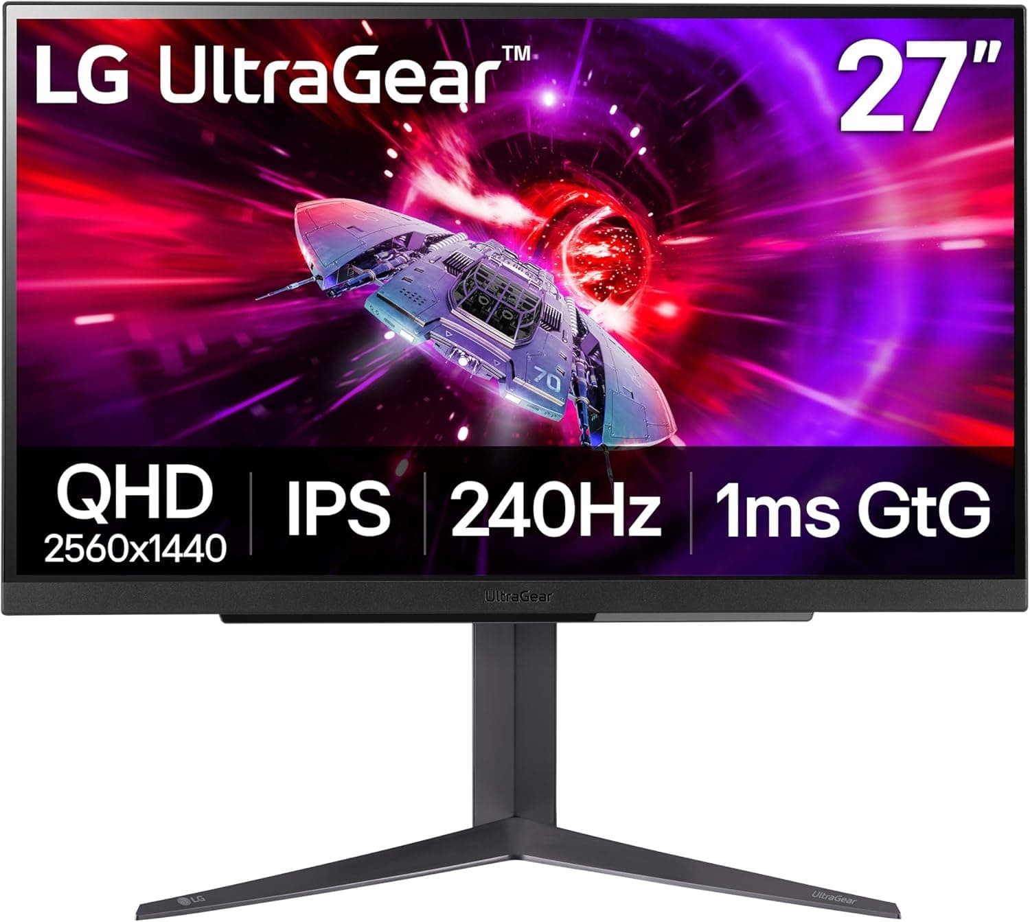 27-inch LG Ultragear QHD Gaming Monitor: 240Hz, HDR400, G-Sync