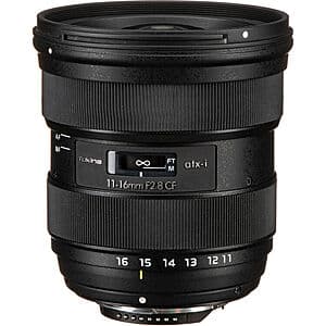 Tokina 11-16mm f/2.8 Lens for Nikon F Mount at $149 with Free Shipping
