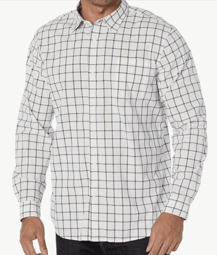 Amazon Essentials Men's Regular-Fit Long-Sleeve Casual Poplin Shirt