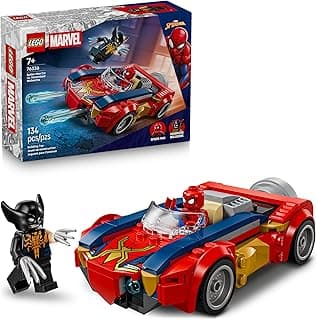 LEGO Marvel Spider-Man Car vs. Venomized Wolverine Building Toy for Boys & Girls - Super Hero & Villain Playset W/2 Marvel Minifigures - Gift Idea for Birthdays - Ages 7+ - 76336