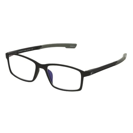 SAV Sportex Blue Light Protection Reading Glasses, Rectangle Full Rim Frame, 4200, +2.75, Gray