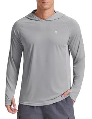 PINSPARK Men's Sun Protection Hoodie with Mask - UPF 50+ UV Shield