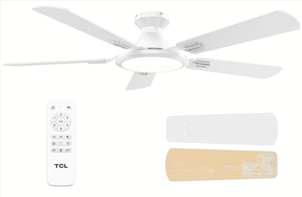 Sleek 52" TCL Ceiling Fan with Light - Perfect for Any Room