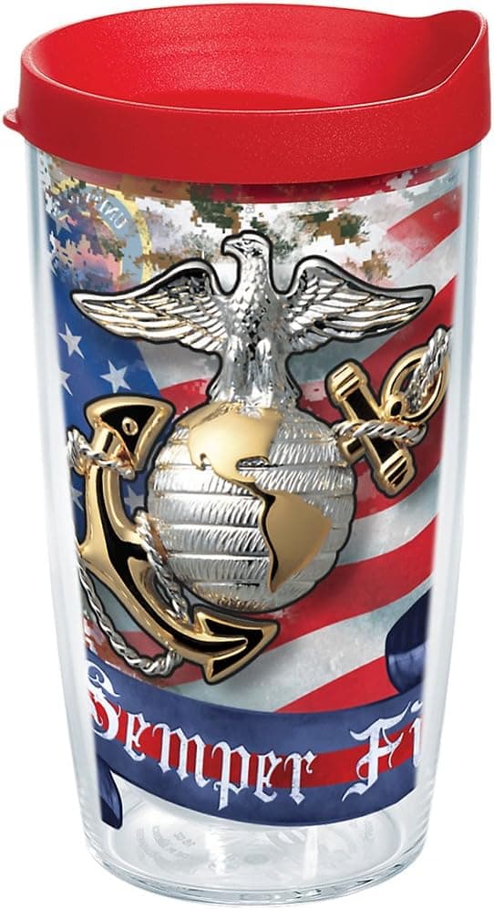 Patriotic Tervis Tumbler with Lid - 16oz Clear