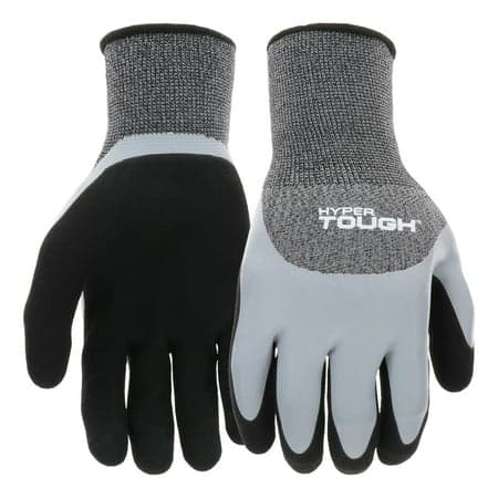 Hyper Tough Double Dipped Latex Gloves, Large, 1 Pair Workwear Safety Glove Type