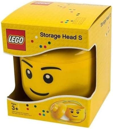 Stackable LEGO Storage Head - Bright Yellow Minifigure Container