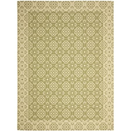 SAFAVIEH Courtyard Austin Geometric Indoor/Outdoor Area Rug, 8' x 11', Green/Cream