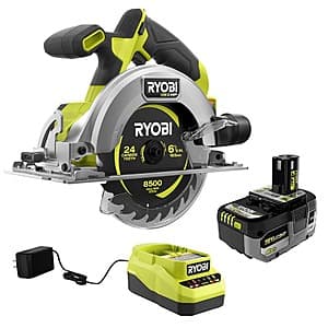 RYOBI ONE+ HP 18V Brushless Compact Circular Saw Kit with Battery and Charger