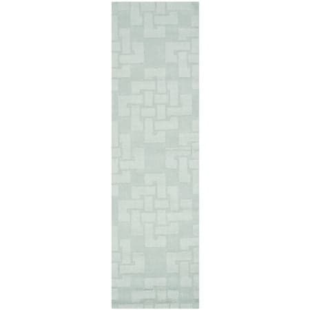 SAFAVIEH Martha Stewart Knot Geometric Wool Runner Rug, Waterfall, 2'3" x 8'