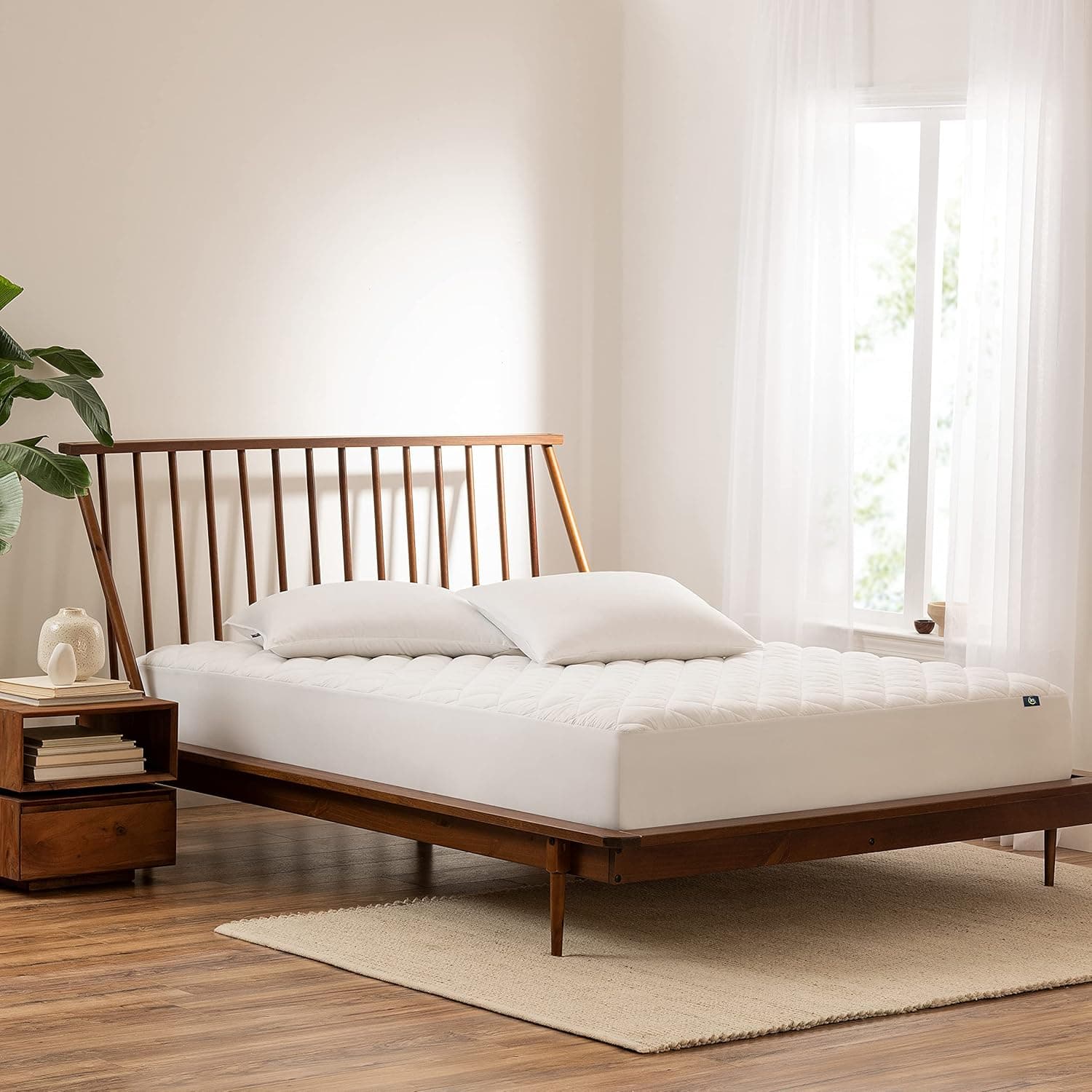 Serta Power Clean Waterproof Mattress Pad - Moisture Wicking Protection