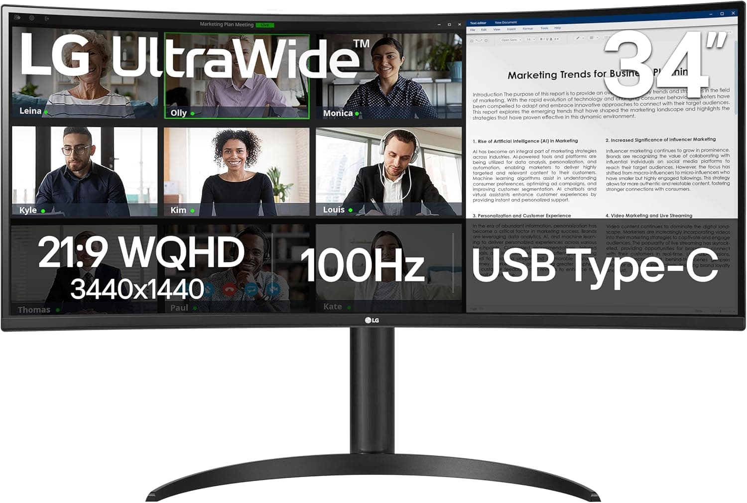 Elevate Your Workspace with the LG 34-inch UltraWide Monitor
