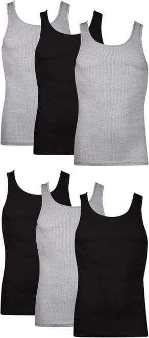 Hanes Men's Odor-Fighting Undershirts - Moisture-Wicking & Tagless