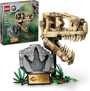 LEGO Jurassic World Dinosaur Fossils: T Rex Skull Building Toy - Dinosaur Toy for Boys & Girls, Ages 9+ Years - Gift for Christmas - Display for Bedroom - 76964