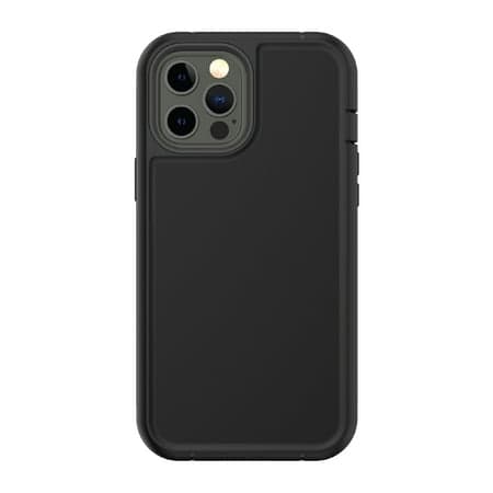 onn. Rugged Phone Case with Holster for iPhone 12 Pro Max - Black