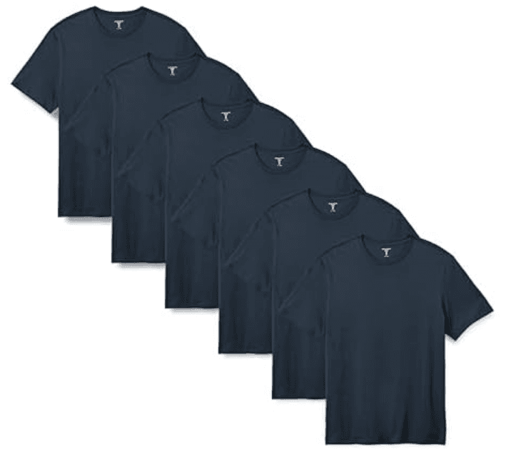 6-Pack Amazon Essentials Men's Regular-Fit T-Shirts