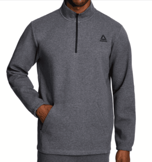 Stay Cozy in Reebok Men's Quarter Zip Sweatshirt