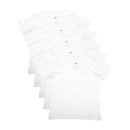 Wonder Nation Boys Cotton Crewneck Undershirt, 5-Pack, Sizes 6-18 & Husky