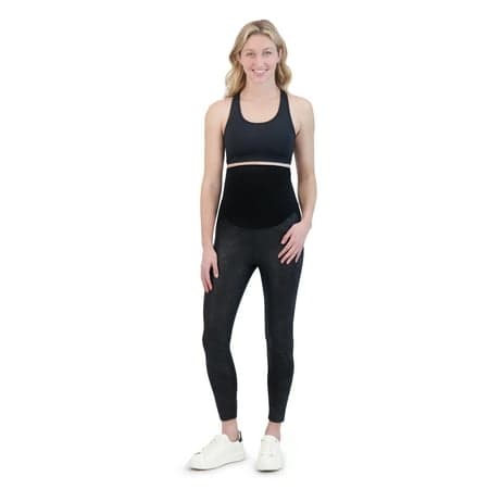Time And Tru Women's Faux Leather Maternity Leggings
