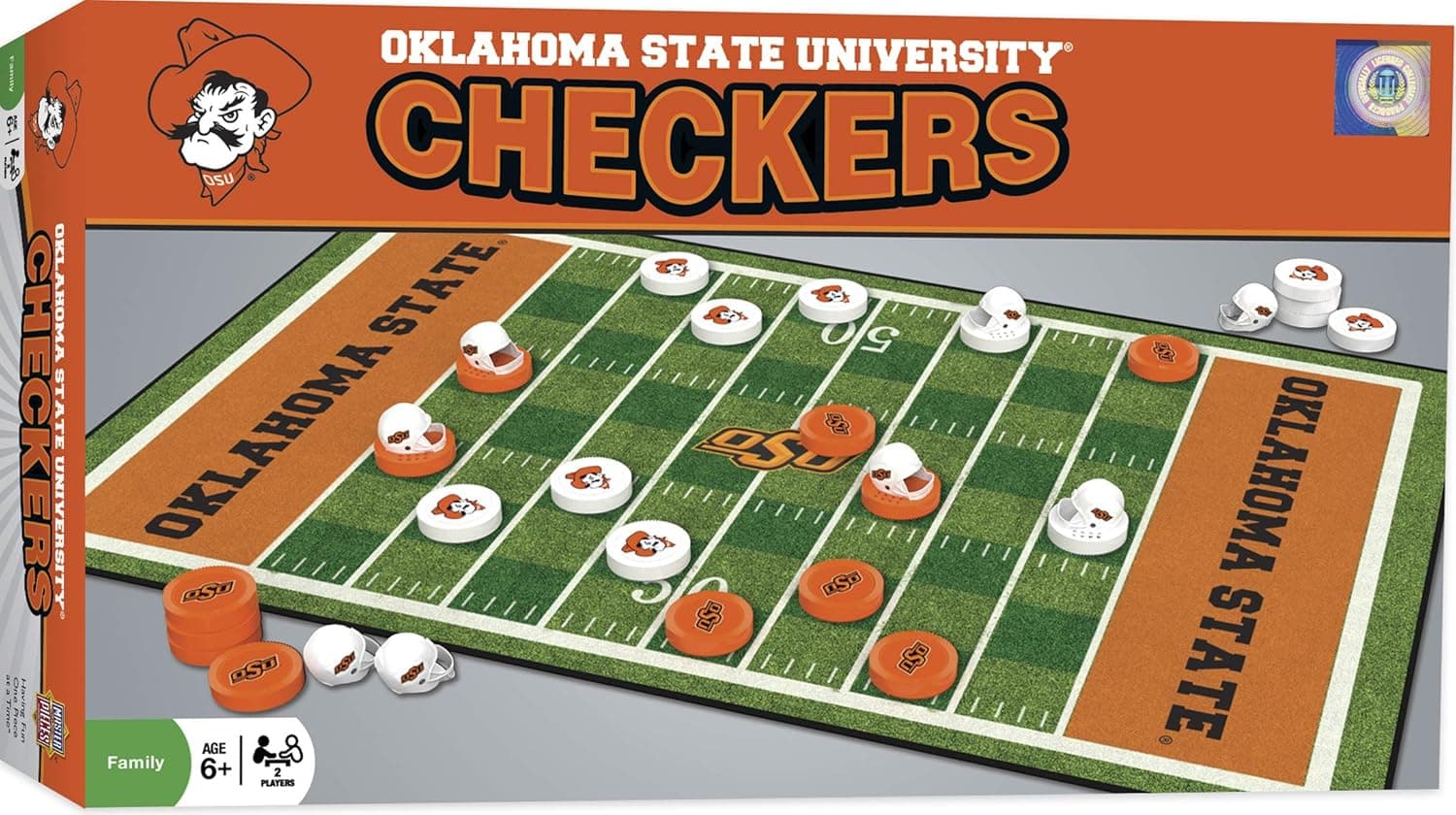 NCAA Oklahoma State Cowboys Checkers Board Game
