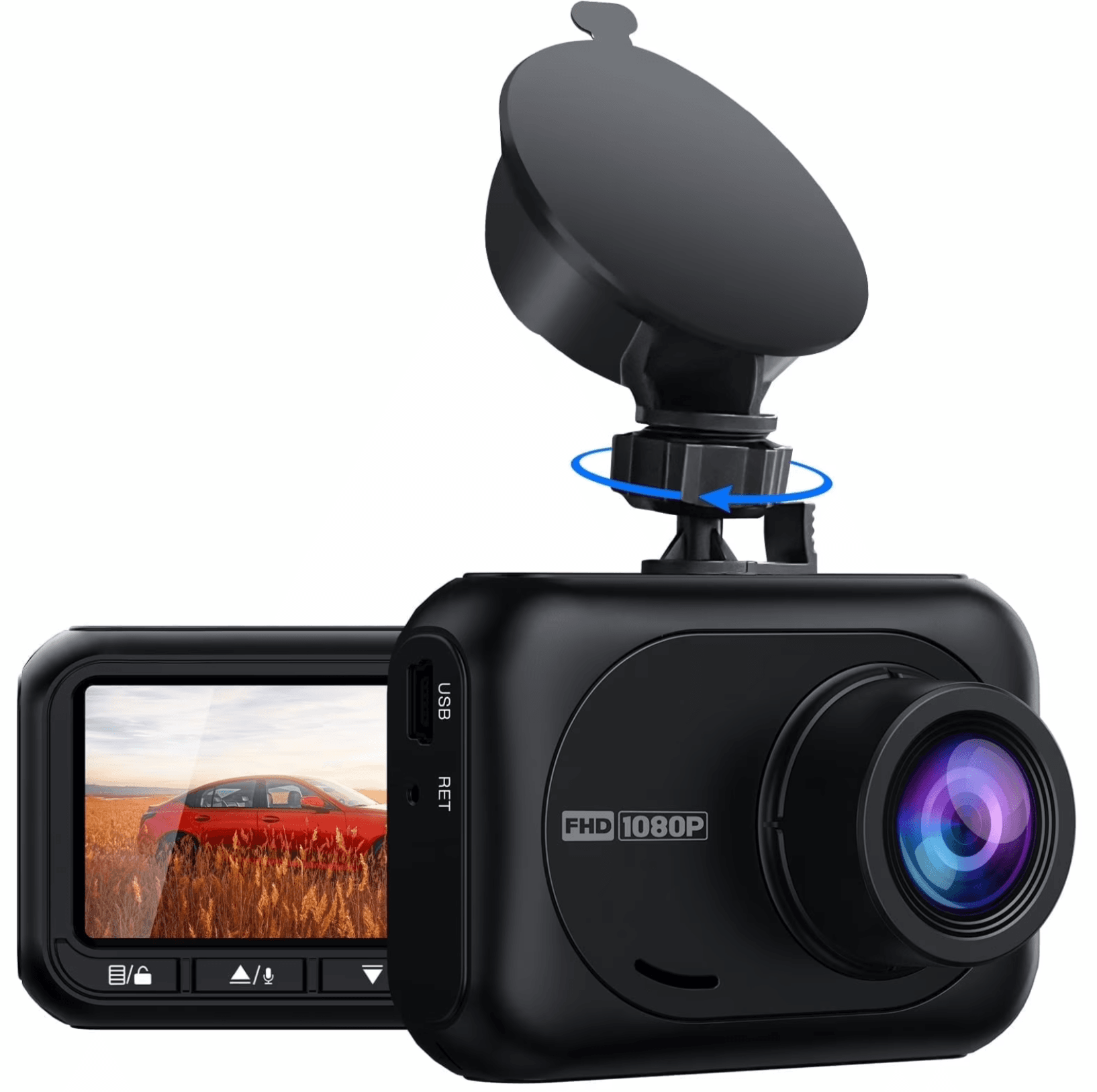 TOGUARD 1080P Front Dash Cam w/ 2.45" Screen Walmart