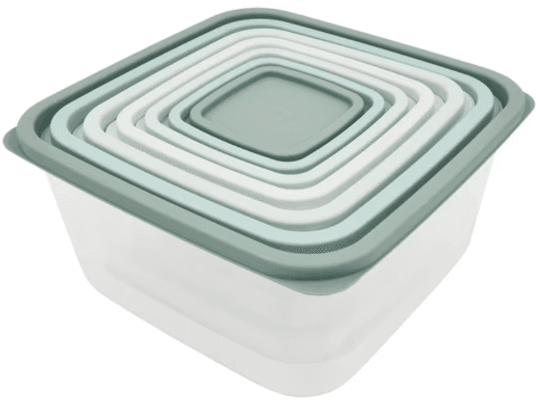 Mainstays 14-Piece Plastic Food Storage Set in Rainbow Colors