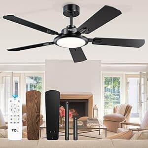 Upgrade Your Ceiling with TCL's 52" Fan - 6 Speeds, LED Light & Remote