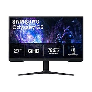 Samsung Odyssey G5 1440p 180Hz Gaming Monitor