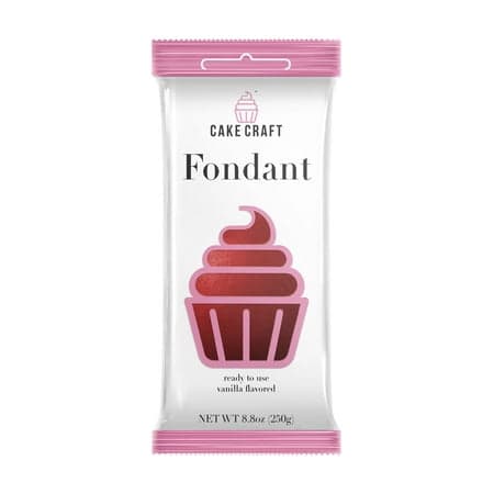 Cake Craft Red Fondant – 8.8oz, Ready-to-Use Fondant for Cakes, Cupcakes & Cookies, Rich Color, Smooth Texture