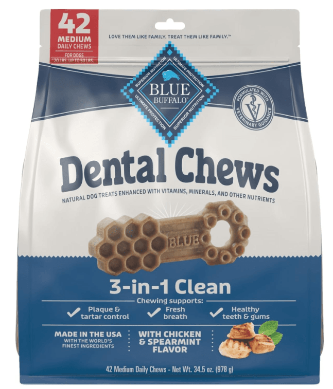 Blue Buffalo Dental Chews for Natural Dog Treat (57% Off)