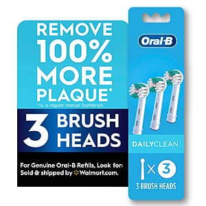 Oral-B Replacement Toothbrush Heads + $5 Walmart Cash - $12