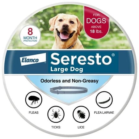 Seresto Flea & Tick Collar For Dogs Over 18 lbs., Vet-Recommended, 8 Month Protection