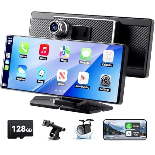 Upgrade Your Ride with 8.1" HD CarPlay Screen & 4K Dash Cam