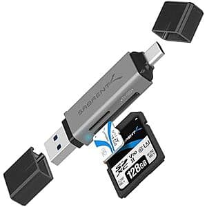 SABRENT USB 3.0 / Type-C Card Reader for $6.90