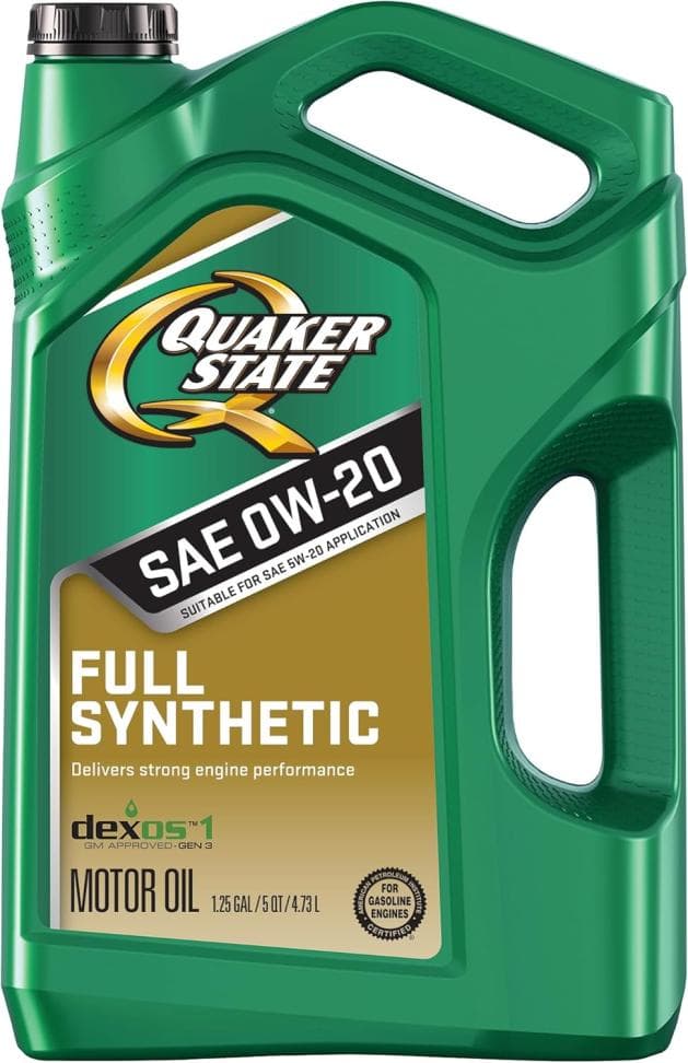 Quaker State 0W-20 Full Synthetic Motor Oil (5 Quarts)