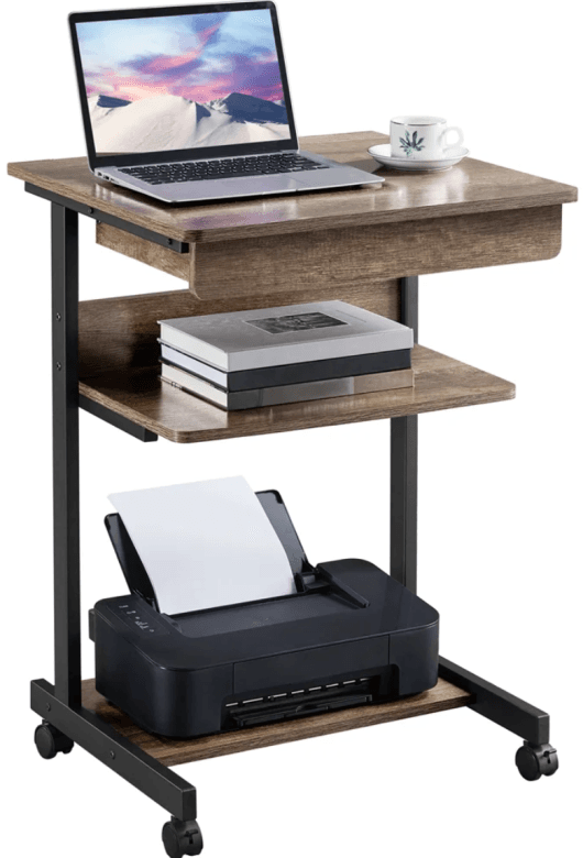 Alden Design SmileMart Rolling Computer Desk at Walmart