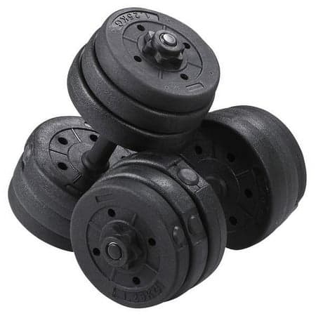 Alden Design Adjustable Dumbbell Set for Home and Gym Exercise, Black, 44 Lb