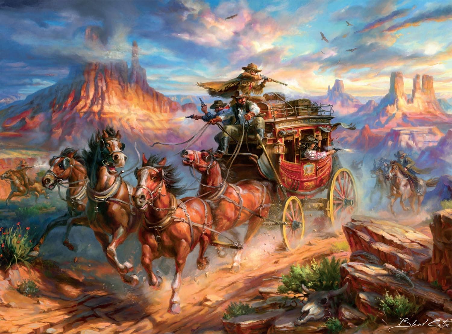 Buffalo Games Wild Wild West 1000-Piece Jigsaw Puzzle