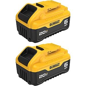 Save Big on Powerful DeWALT 20V MAX 6Ah Batteries