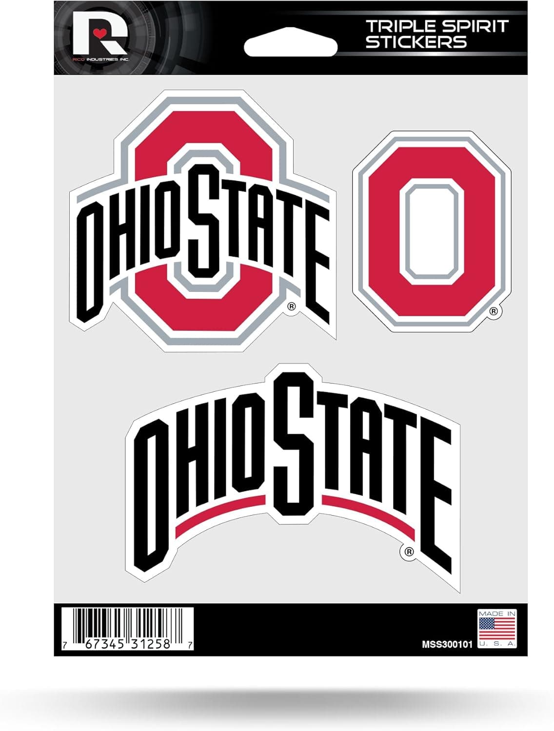 Officially Licensed NCAA Ohio State Buckeyes Sticker Set