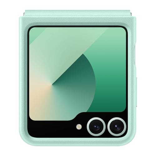 Protective Galaxy Z Flip 7 FE/6 Case with Leather-Like Finish