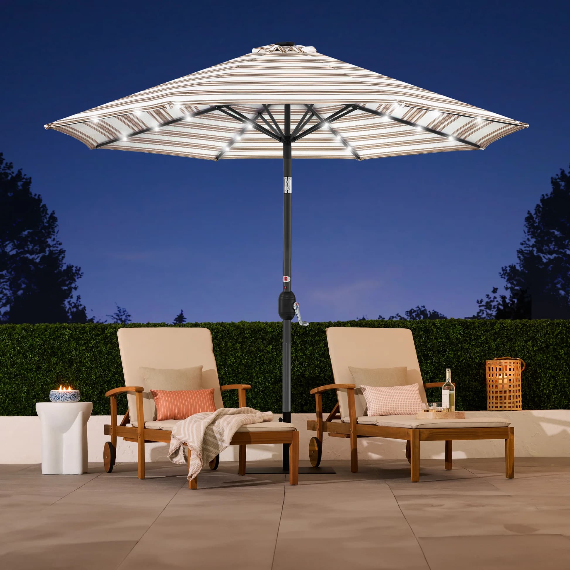 Illuminate Your Outdoor Space with a $55 Solar LED Umbrella